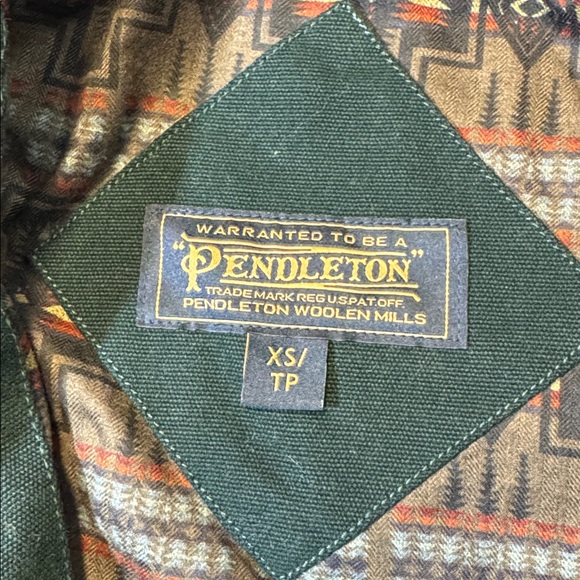 Pendleton womens XS green juniper tonal fleece full zip up jacket EUC - Picture 4 of 7